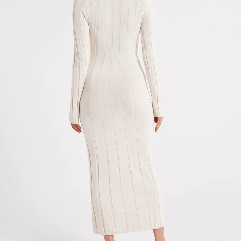 MESHKI Ciara Ribbed Maxi Dress - Ivory NWT - Picture 3 of 4